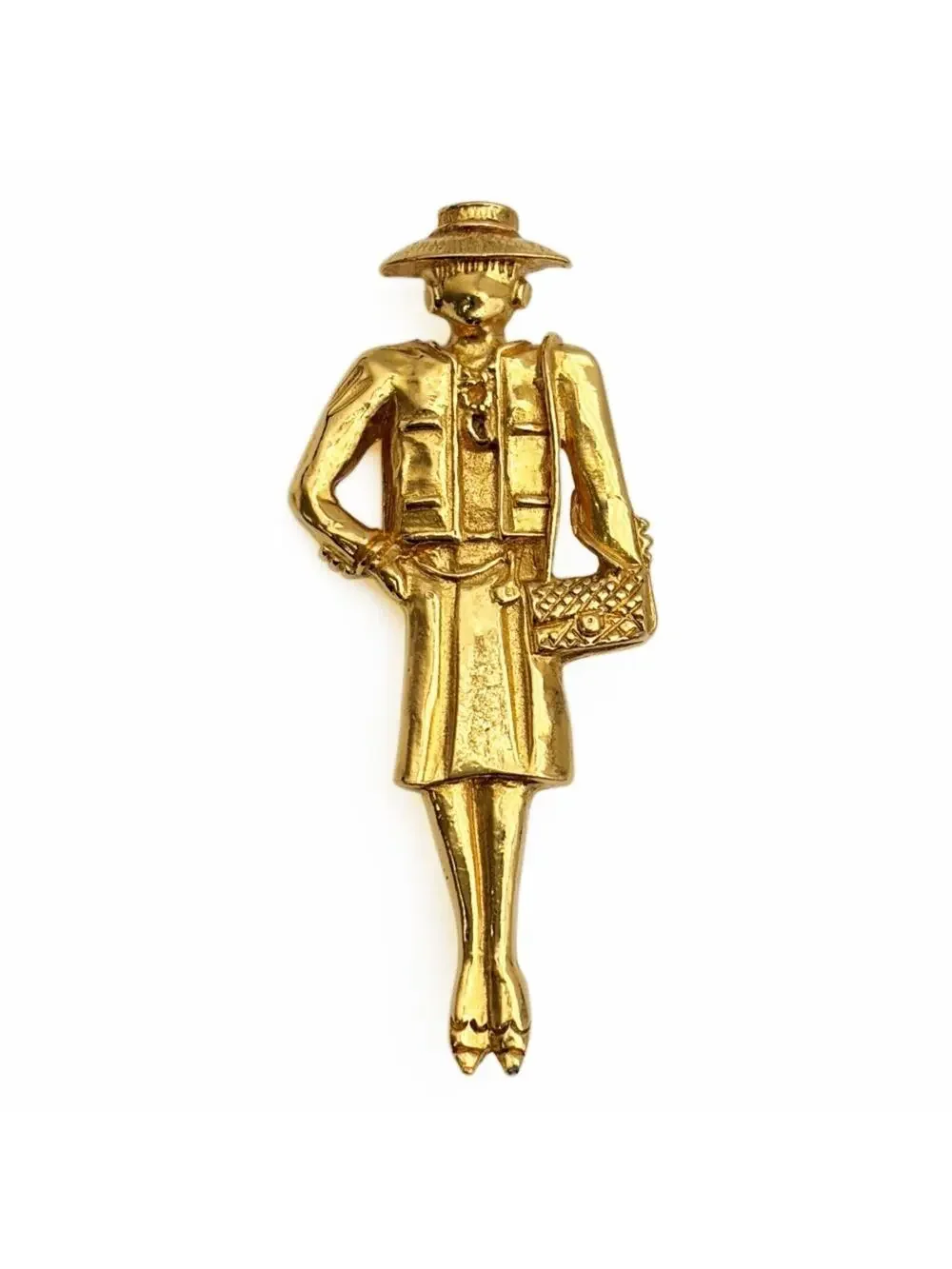 Chanel Mademoiselle Brooch Gold #357895C57B